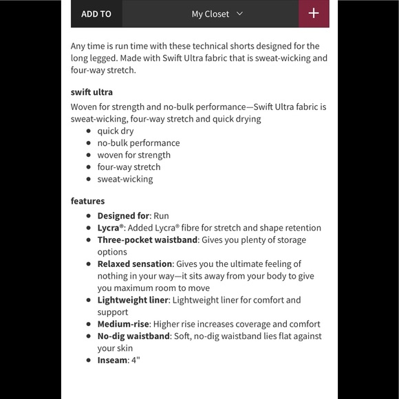 🎁Lululemon Run Times Short-Daisy Dust Illuminight Black-12🎁 - Picture 8 of 11